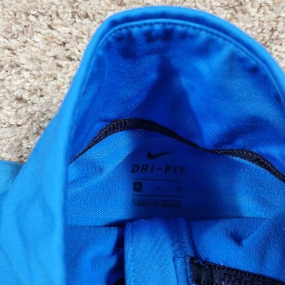 Nike Pro Pullover Women’s Small Blue Warm Just Do It 1/2 Zip Long Sleeve - Picture 2 of 8